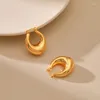 Brincos de argola CCGOOD joias minimalistas geométricas para mulheres na moda metal banhado a ouro 18 K acessórios dourados chiques de alta qualidade