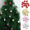 Autres fournitures de fête d'événement 12 pcsbox arbre de Noël pendentif coeur boules ornement décoration de la maison bricolage artisanat pour mariage romantique 231202