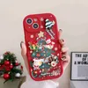 custodia Natale 3D Babbo Natale telefono Custodia morbida in silicone resistente alle cadute di Apple