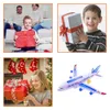 Flugzeugmodell Kinder Flugzeugspielzeug Elektrisches Flugzeugmodell mit Blinklicht Sound Montage Flugzeugspielzeug für Kinder Jungen Kinder Geburtstagsgeschenk 231202