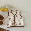 Gilet hiver bébé gilets polaire sans manches vestes pour enfants chaud garçons filles coupe-vent dessin animé fleur mignon enfant en bas âge manteaux vêtements 231202