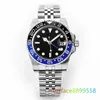 Relógio de luxo Clean CF II GMT VR3186 Pepsi Automático Masculino Relógios Vermelho Azul Cerâmica Moldura Preta Dial 904L JubileeSteel Pulseira Super Edition Mesma Série