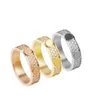 С коробкой Дизайнерское кольцо Золото 18 карат Кольцо с камнями Кольцо для влюбленных пар с бриллиантом для женщин Кольца из титановой стали