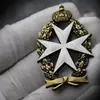 Charms Tsarist Russian Crown Medal Brosch Saint John of Malta Cross Souvenir Collection Exquisite Metal Decoration Jewelry Pins 231202