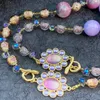 Brincos de garanhão vintage temperamento artesanal contas de vidro colares para mulheres menina presente festa gargantilha jóias atacado