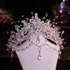 Luxe handgemaakte kristallen bruids tiara's kroon strass optocht diadema Collares hoofddeksels bruiloft haar sieraden