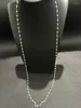 Chains 3-4MM Long Fresh Water Pearl Necklace 10K Yellow Gold Small Genuine Jewelry Fine Women