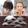 Acessórios de cabelo strass princesa cristal tiaras headwear brilhando coroas de casamento pente festa de aniversário