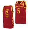 Iowa State Cyclones College 21 Osun Osunniyi Jersey Basketball 5 Aljaz Kunc 3 Tamin Lipsey 13 Jaren Holmes 22 Gabe Kalscheur 2 Caleb Grill S