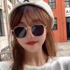 Солнцезащитные очки в корейском стиле женские солнцезащитные очки круглой формы с металлическим каркасом модные модные для