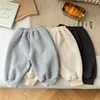 Pantaloni Pantaloni casual in peluche per bambini Abbigliamento in pile per ragazze invernali