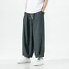 Men's Pants Spring Summer Trousers Solid Color Harem Harajuku Style Wide Leg Male Casual Vintage Man Sweatpants Streetwear