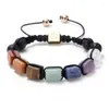 Link Bracelets 2023 Selling Natural Volcanic Stone White Crystal Bracelet For Men And Women Fashion Hand Woven Rectangular Agate