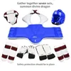 Equipamento de proteção Protetor de tórax Taekwondo WTF Palm Glvoes Karate Capacete Adultos Crianças Crianças Jockstrap Body Guard Training Set Sparring Gear 231202