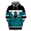 San Jose Sharks Hoodie Jersey Heren 8 Joe Pavelski 9 Evander Kane 39 Logan Couture 65 Erik Karlsson 88 Brent Burns Hockeyshirts