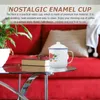 Vinglasglasögon vintage Tea Water Cup Creative Drinking Unique Coffee For Gift Emamel Metal Teapot Funny Teacup