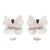 Hair Accessories Pu Leather Butterfly Girls Clips Fully Wrapped Cloth Safety Baby Hairpin Vintage Cute Bang Side Clip Headwear Wholesale