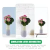 Flores decorativas 2 Pcs Simulação Decoração de Lótus Realista Artificial Po Adereços Vasos Enchimento Eva Noiva Mini