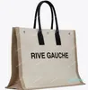 Bolso Tote De Piel Mujer RIVE GAUCHE Bolso De Hombro Bolsos De Compras Monedero Letra En Relieve