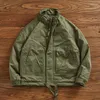 Men's Jackets Vintage Trend Cargo Bomber Jacket Quilted Inside Cotton Stand Collar Autumn And Winter Warm Coat