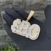 Buzlu VVS Moissanite 10K Altın Özel Tasarımlar Kolyeler Müslüman tarzı erkek ve kadın kalça hopjewelry