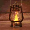 Pendant Lamps Lantern Light Creative Portable Hanging Flame Copper LED Metal Decorative Lamp For Restaurant