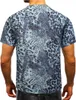 T-shirt da uomo T-shirt Primavera Estate Casual Slim Leopard Print Pattern 3D stampato a maniche corte Abbigliamento moda Street Top