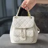 Couro genuíno letras duplas sólido ferrolho cintura listras quadradas na moda bolsa designer marca designer mochila sacos de luxo moda ombro cruz corpo senhora