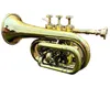 Polerowana mosiężna trąbka dla studentów Pocket Musical Trumpet Bugle Horn
