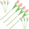 Fleurs décoratives 10 pièces fleur artificielle salon décor ménage Arrangement tulipes Bouquet réaliste fausse décoration romantique