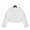 Jackets Baby Girl Princess White Coats Kids Faux Fur Warm Short Jacket for Wedding Dress Party Formal Girls Bolero Toddler Girl Outwear 231202