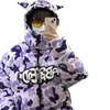 Uomo Miscele Uomo Parka Giacca Hip Hop Streetwear Little Devil Designer Cappotto imbottito con cappuccio Harajuku Inverno Cotone spesso caldo Outwear 231202