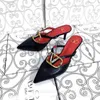 56% KORTING Sportschoenen 2024 Warren 6cm Slippers Dames Hoge Versie Grote V-Knop Puntige Dunne Hak Half Gladde Sandalen