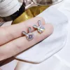 Moda feminina 925 brincos de prata esterlina orelha studs designer dos desenhos animados brincos de cristal brincos de diamante para mulheres festa de casamento jóias