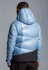 2023年秋の冬のメンズホワイトダックダウンパーカスジャケットジッパーフード付きストライプマンズスリムショートコートmkm024