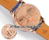 RMF AT800.40 Astronomia Tourbillon Relógio Mecânico Masculino Caixa em Ouro Rosa Pavimentada Baguette Diamantes Mostrador Esqueleto Pulseira de Couro Super Edição trustytime001Relógios