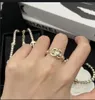 Sweet Luxury Diamond with diamonds Necklace Bracelet Women's Double Letter Gold Bracelet Ring Luxury Designer Jewelry Sets Wedding engagement Gift