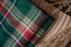 Table Napkin 4PCS Christmas Decoration Plaid Color Woven Polyester Cotton Red Green Placemats For Home Party Wedding Dining Decor