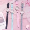 Wristwatches Fashion Round Quartz Cartoon Cute Dial Casual Wrist Watches Fabric Strap Fashionable Clock Wristwatch For Ladies Child Gift