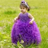 Girl Dresses Flower Sleeveless O-Neck Ankle-Length Exquisite Baby Wedding Princess Birthday Party First Communion Gown
