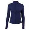 Winter-Reißverschlussjacke L-88 Damen-Yoga-Outfit-Kleidung Laufen im Freien Sport Slim Quick Dry Fitness Langarm Solid Top Sportswear-Mäntel