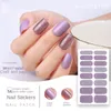 Autocollants pour ongles semi-durcis, bandes pour ongles en Gel, couleur unie, enveloppes naturelles pour ongles, 16 autocollants, pas besoin de lumière UV