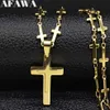 Anhänger Halsketten 2021 Mode Kreuz Edelstahl Halskette Frauen Doppelschicht Gold Farbe Neckless Jewerly Acero Inoxidable Joye1908