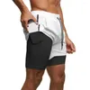 Herren Shorts 20232-in-1 Cordhose für Fitnessstudio, Fitness und Bodybuilding, schnell trocknende Crossfit-Sommer-Trainingskleidung