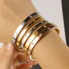 XUANHUA Edelstahl-Manschettenarmbänder für Damen, modisch, Charm-Schmuck, Accessoires, Kristallarmband, Loves