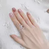 Temperament Grace Hollow Out Butterfly Ring AAA Zircon S925 Sterling Silver Fashionable Luxurious Brand Jewelry Marry Gorgeous2487