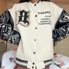 Jaquetas femininas americanas vintage reunidas pu couro bomber casaco para mulheres y2k moda embroid homem jaqueta de beisebol rua hip-hop varsity outwear 231204