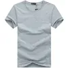 Costumes pour hommes A2821 Simple ligne de conception créative couleur unie coton t-shirts arrivée Style à manches courtes hommes T-shirt grande taille