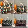 Yayoi Kusama 2023ss Dots Duffel Bag Designer X YK KEEPALL 45 Sac à main 3D Peint à pois imprimé Luxurys Bandoulière Grande capacité206F