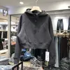 Autunno Inverno Tuta da yoga Felpa con cappuccio da sub Mezza zip Maglione sportivo da donna Giacca da palestra ampia Fitness Cappotto corto in peluche FelpaF